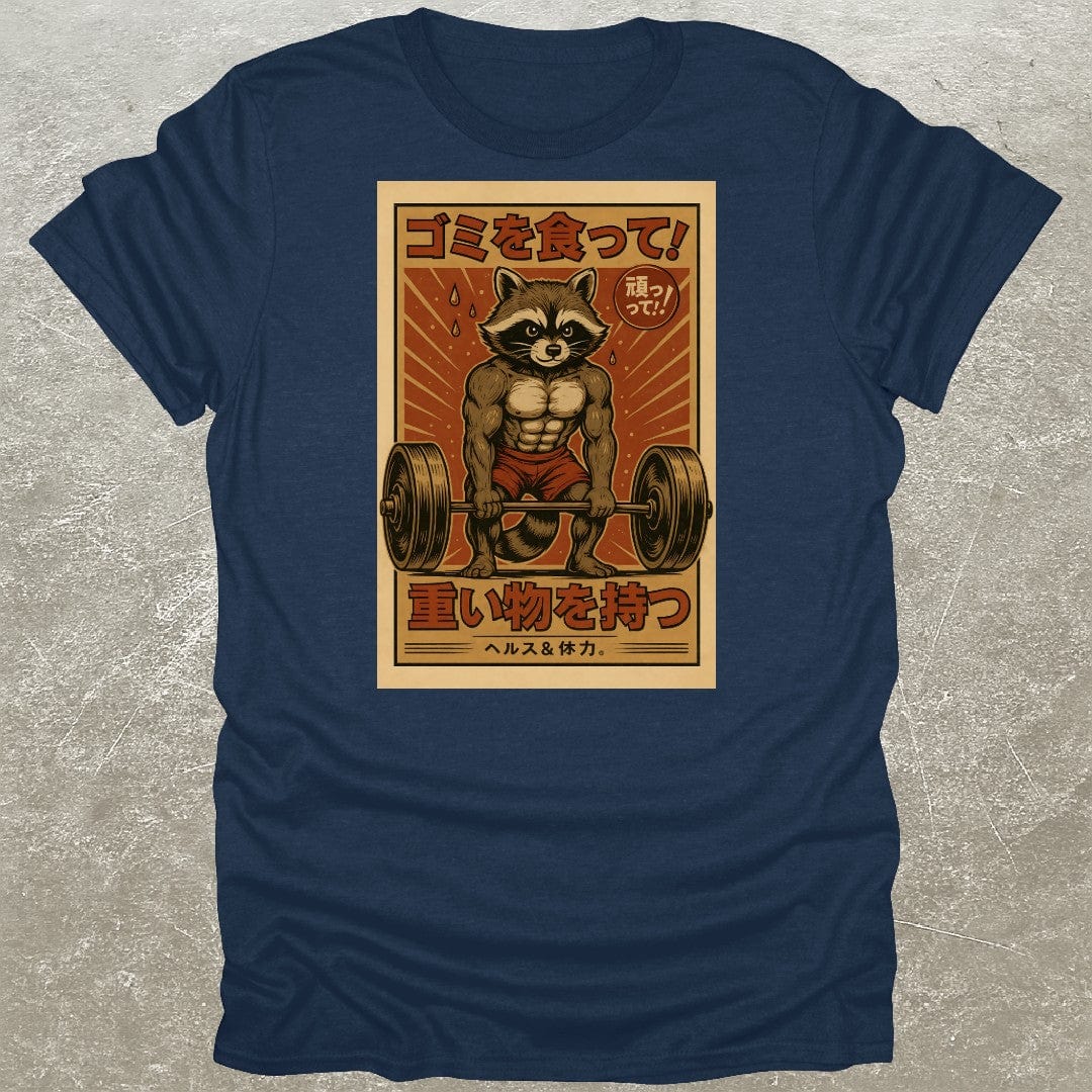 Japanese Raccoon Deadlift Gym T-Shirt