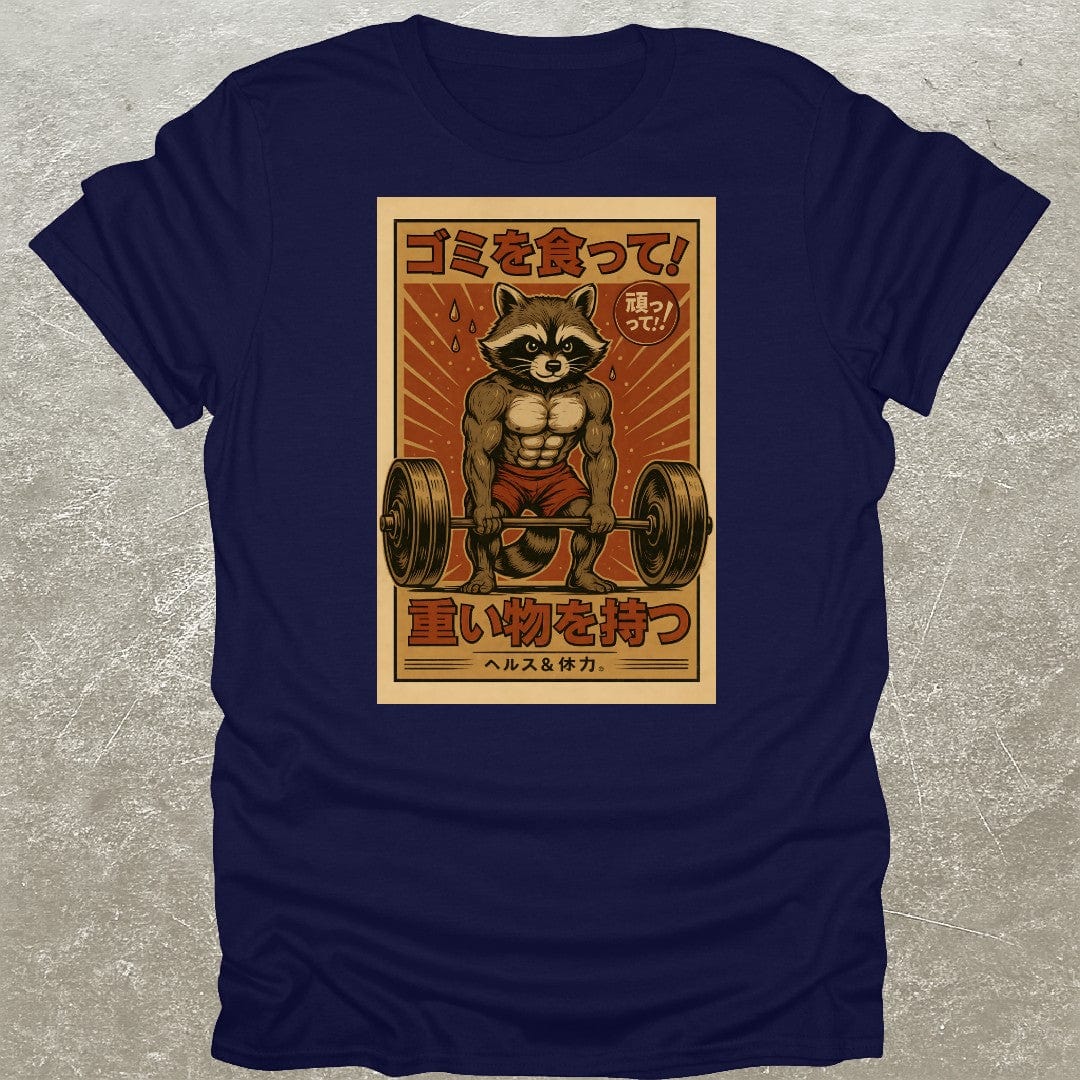 Japanese Raccoon Deadlift Gym T-Shirt