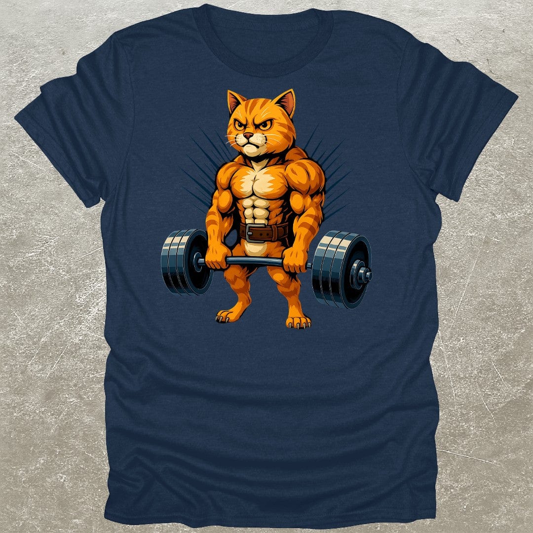 Deadlifting Cat Gym T-Shirt