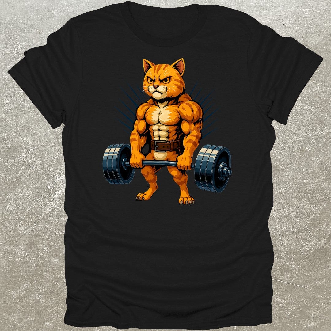 Deadlifting Cat Gym T-Shirt
