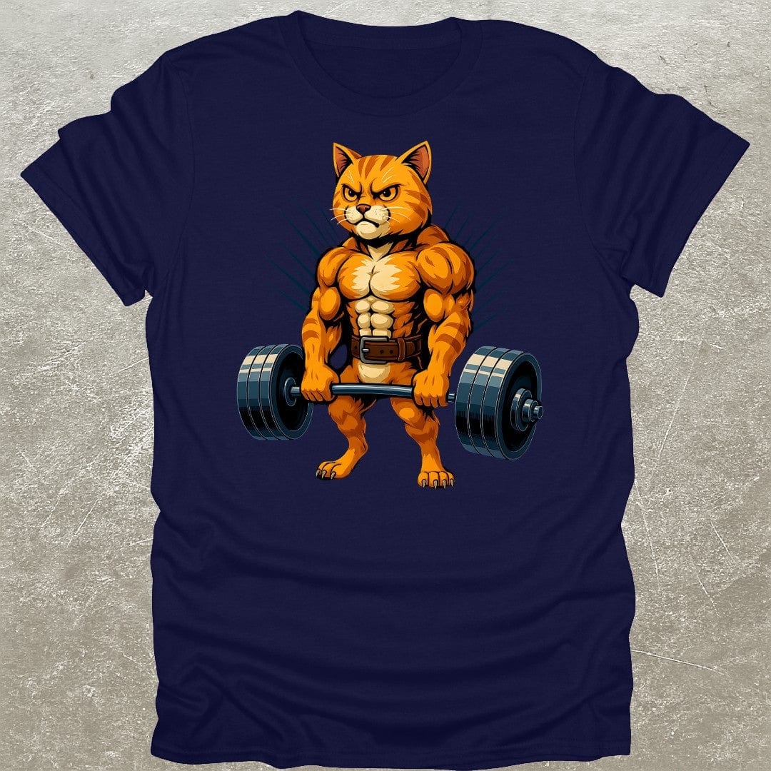 Deadlifting Cat Gym T-Shirt