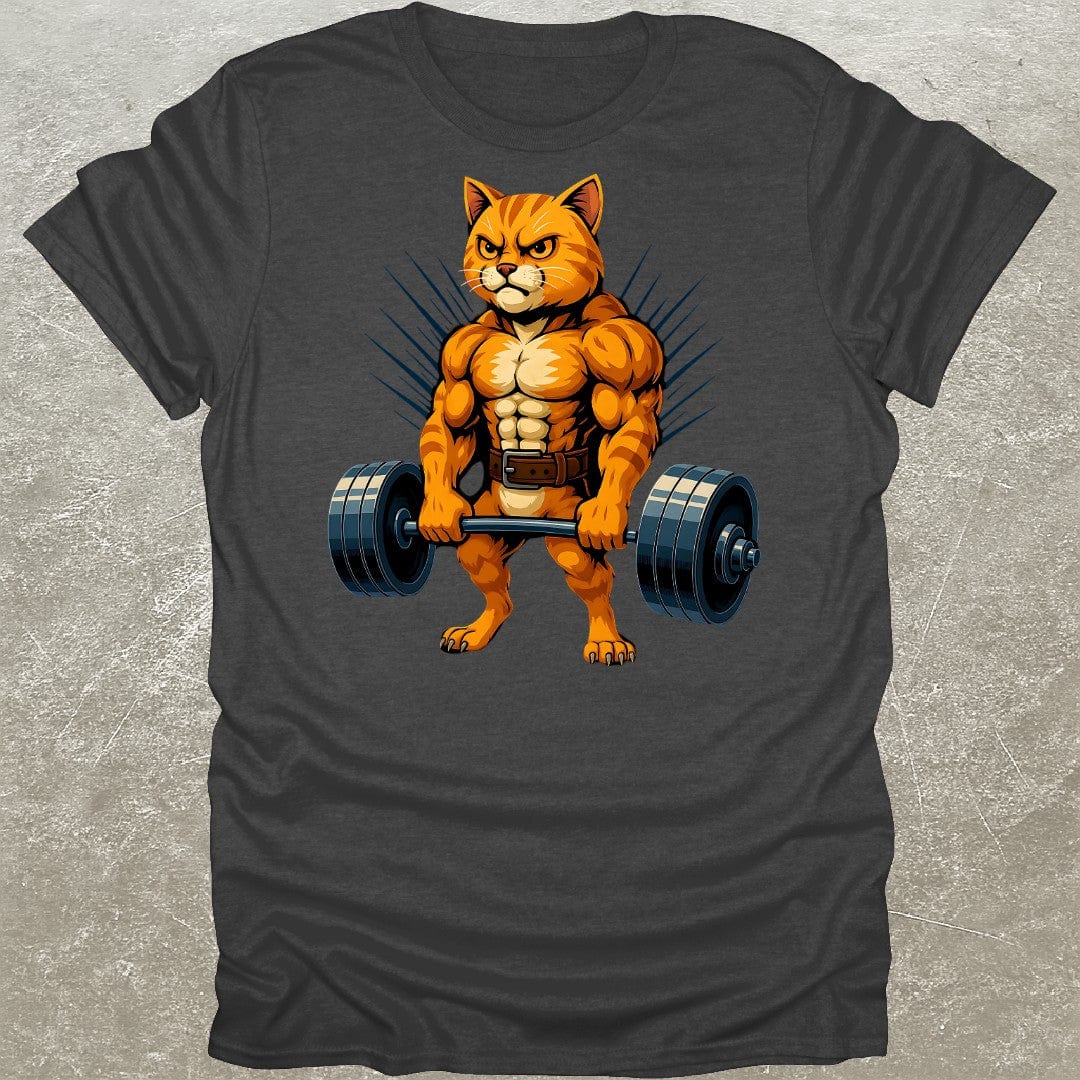 Deadlifting Cat Gym T-Shirt