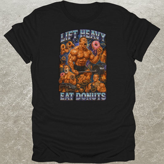 Lift Heavy Eat Donuts Bootleg T-Shirt