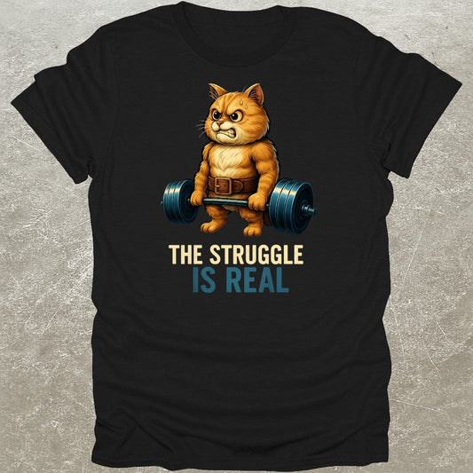 Deadlifting Cat Gym T-Shirt