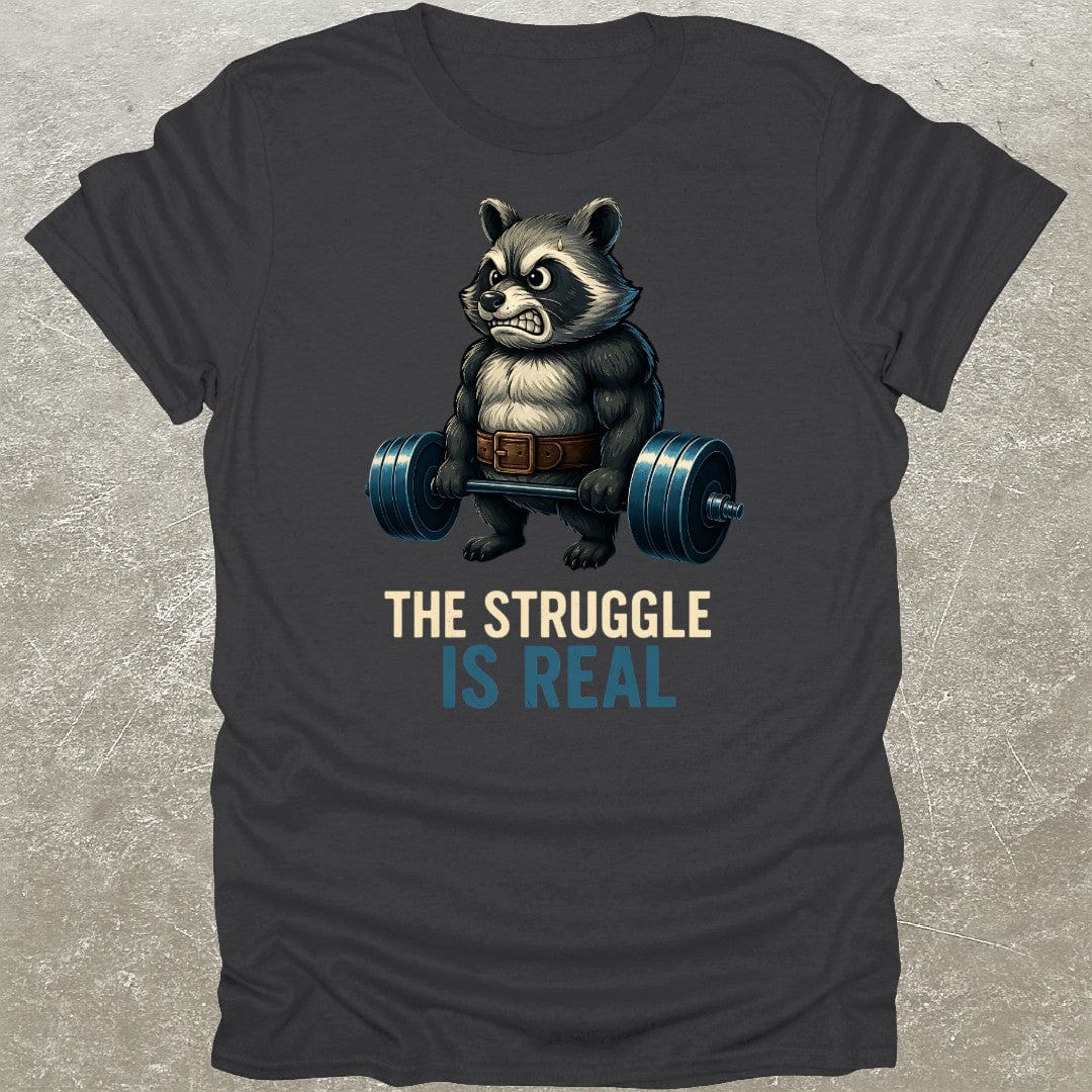Deadlifting Raccoon Gym T-Shirt