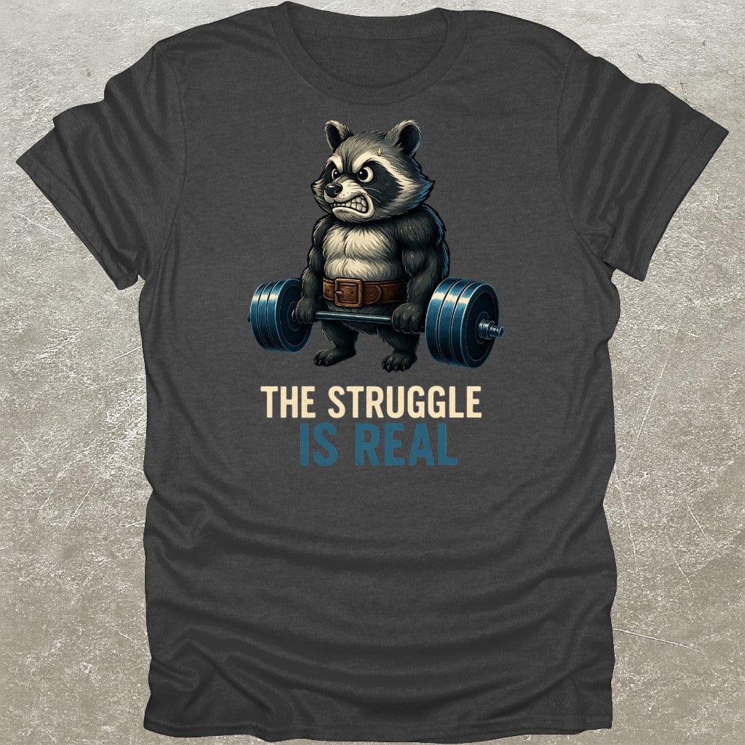 Deadlifting Raccoon Gym T-Shirt