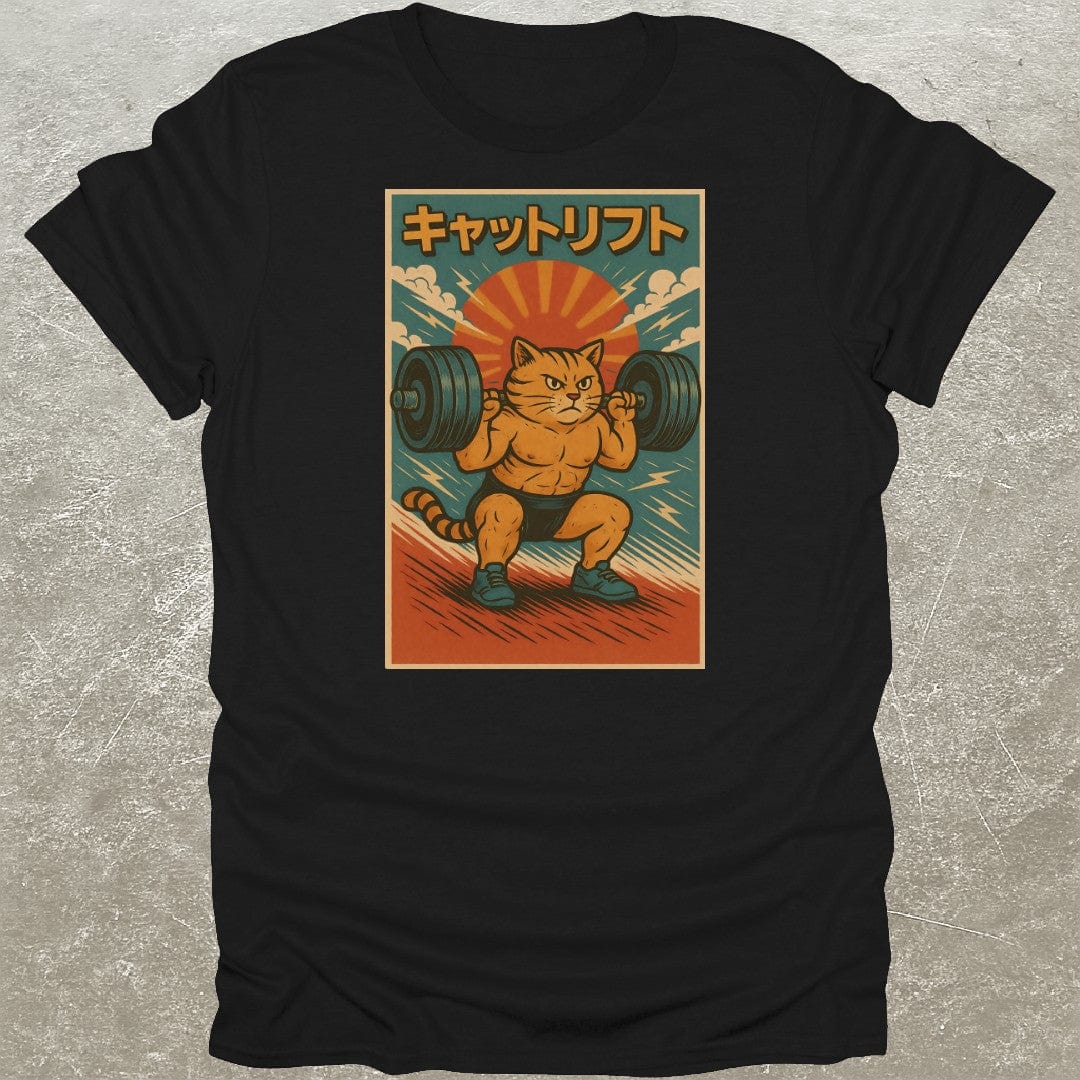 Japanese Cat Squat Gym T-Shirt