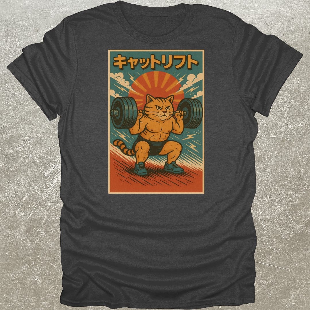 Japanese Cat Squat Gym T-Shirt