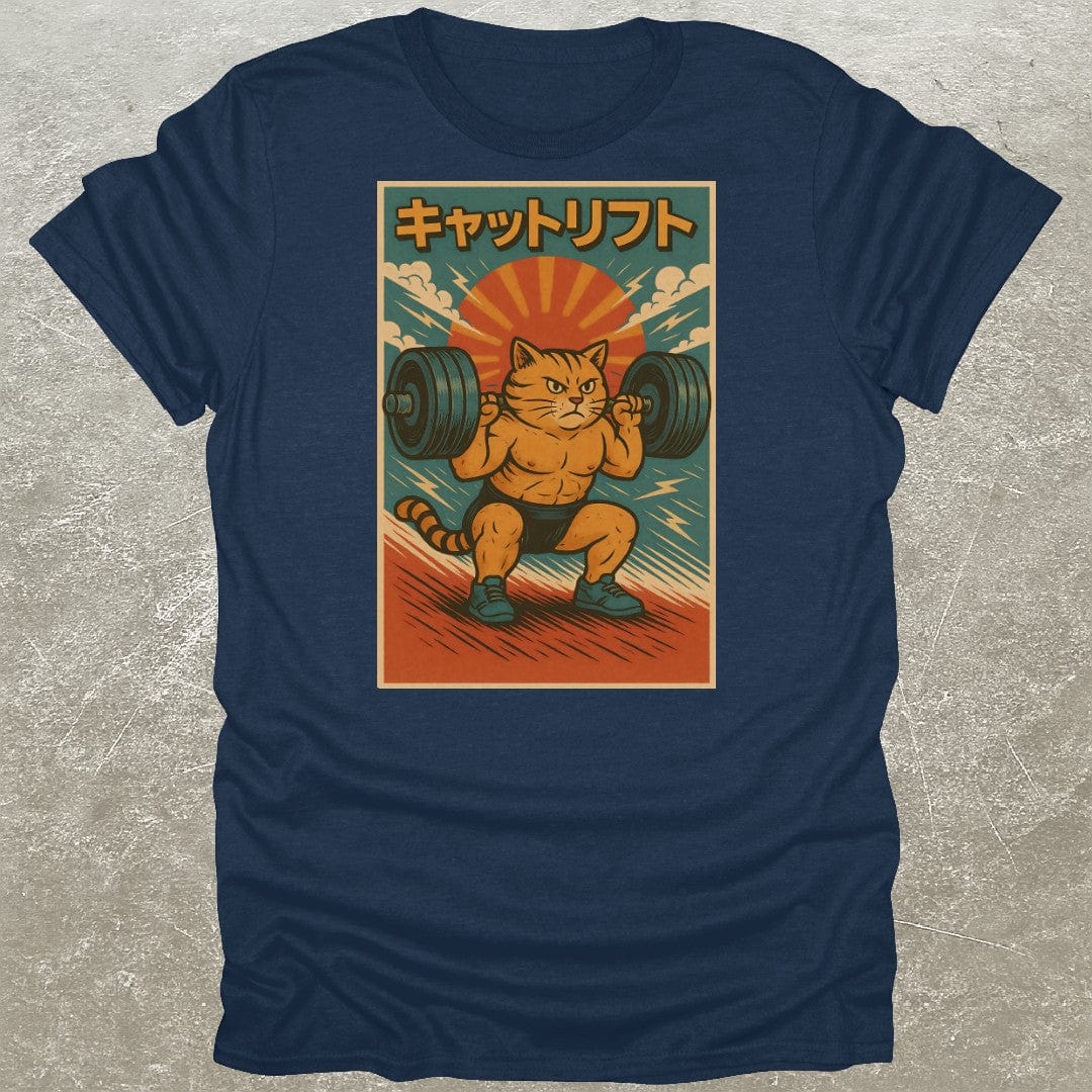 Japanese Cat Squat Gym T-Shirt