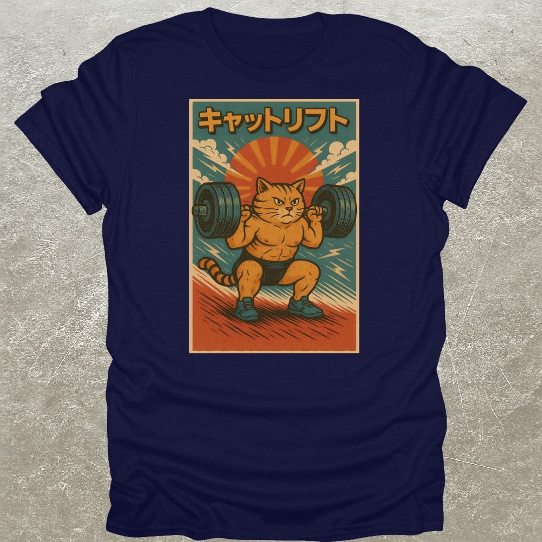 Japanese Cat Squat Gym T-Shirt